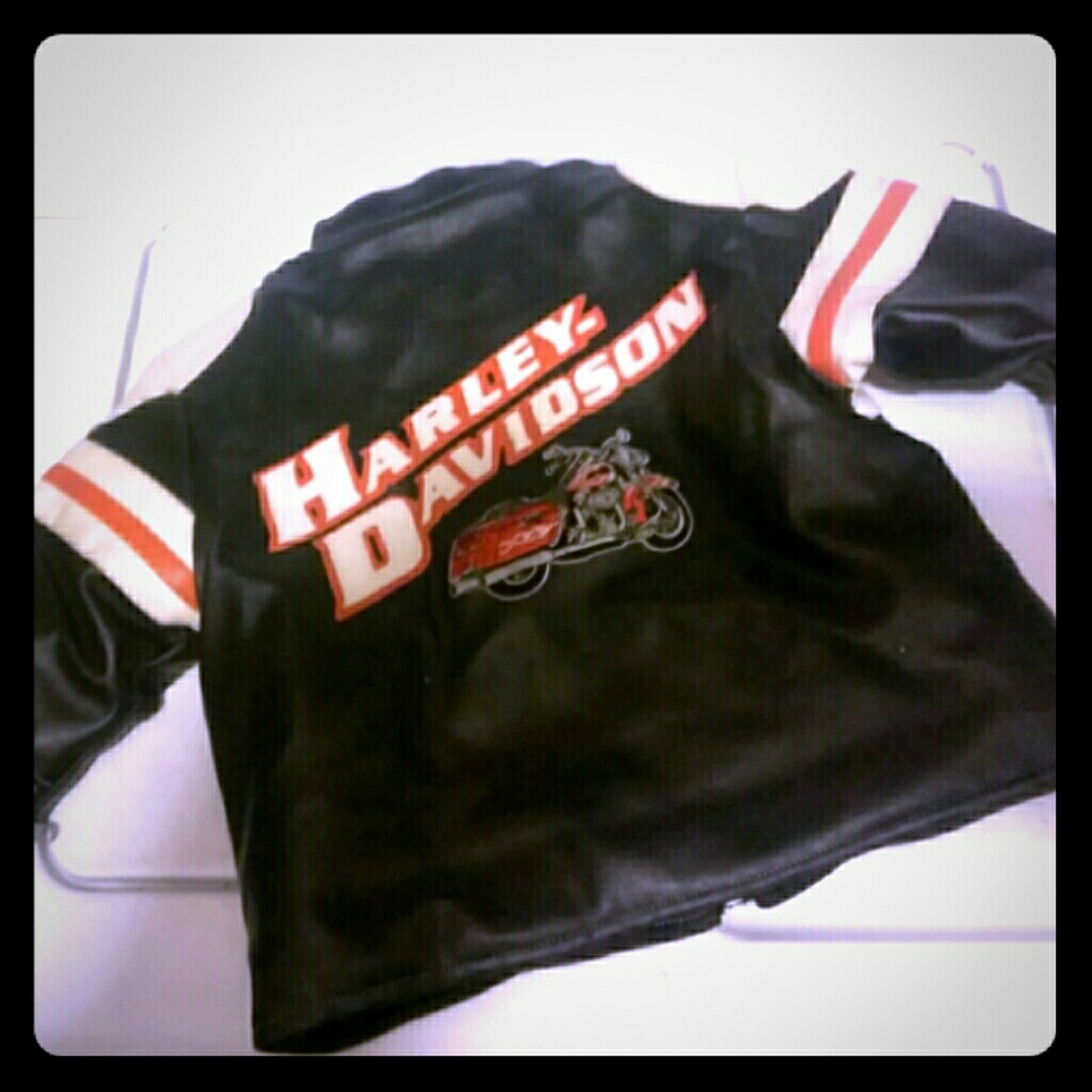 Authentic kids Harley Davidson leather jacket